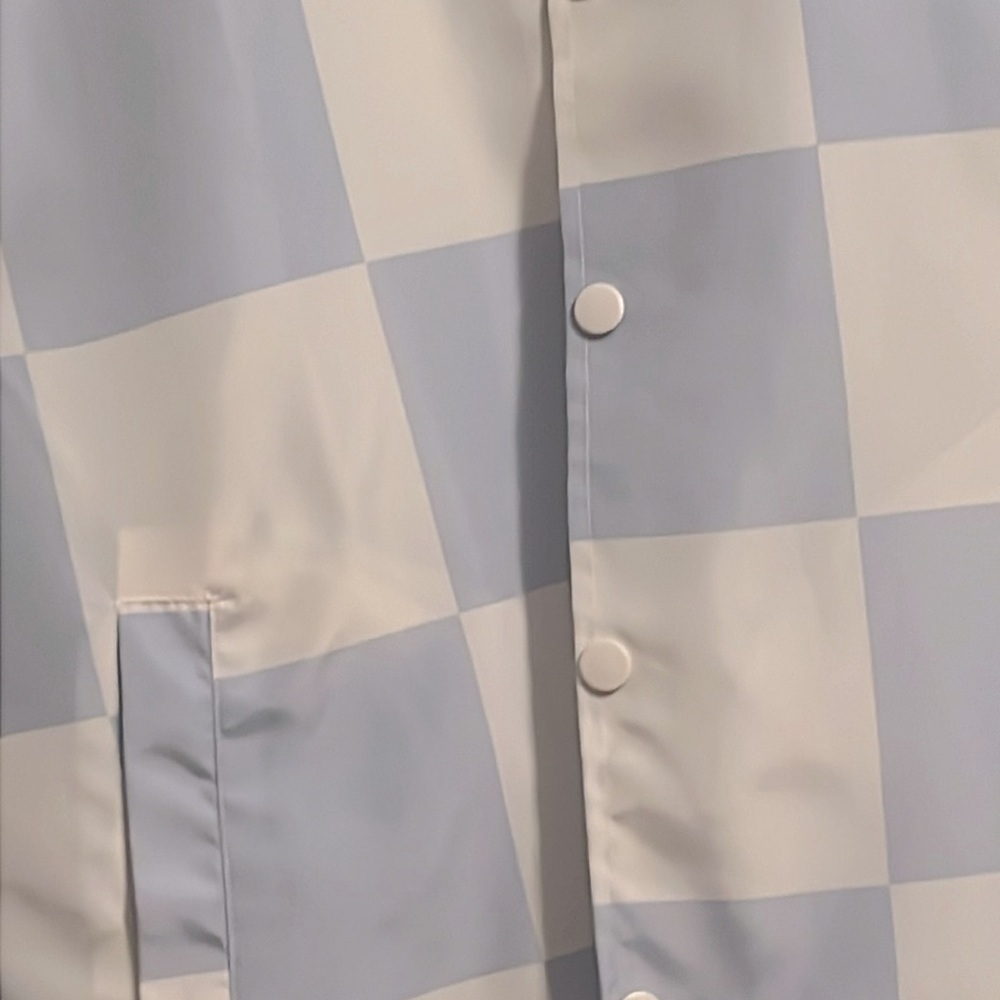 RSQ Mens Checkerboard Coaches jacket Size S snap buttons Bin 342 - Picture 4 of 12